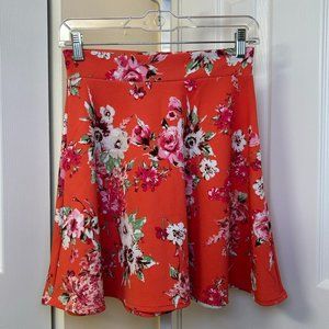 CHARLOTTE RUSSE Floral Pink Skirt